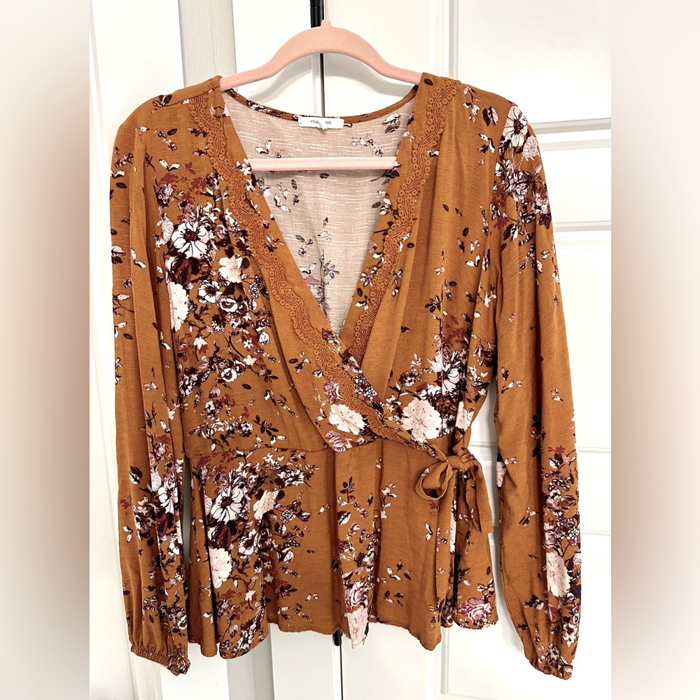 Maurice’s long sleeve wrap blouse